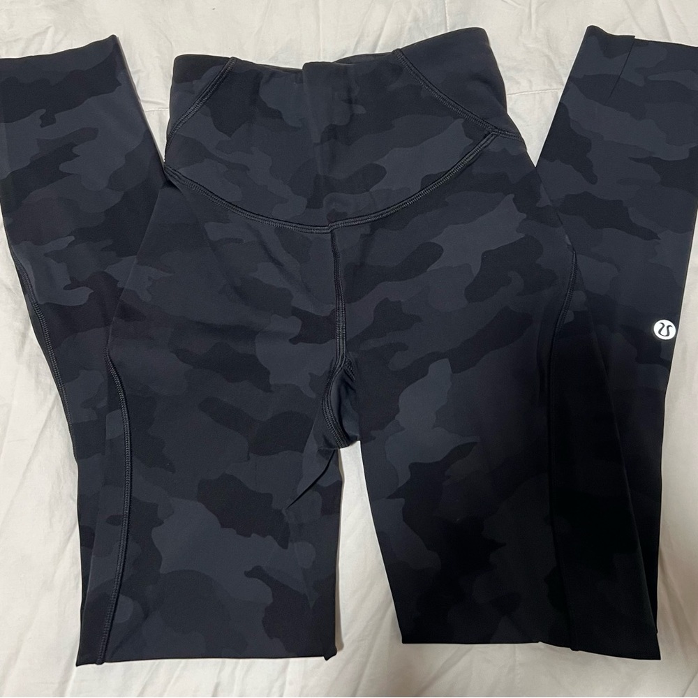lululemon athletica Black & Charcoal Camo High-Rise Leggings